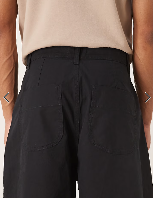 ASOS DESIGN oversized baggy trousers in black with pleats