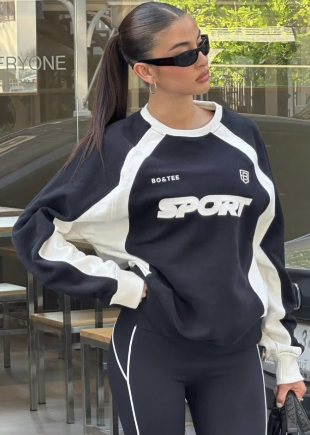 BO&TEE - Oversized Colourblock Sweatshirt - Premium