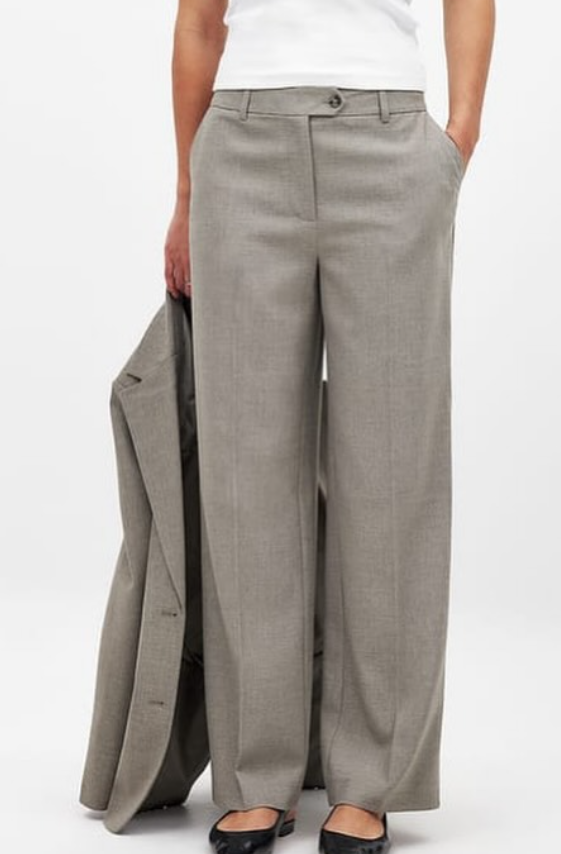 NA-KD-Tailored Mid Waist Suit Pants