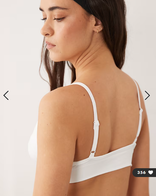 4505 Icon seamless intimate light support sports bra with adjustable straps in white