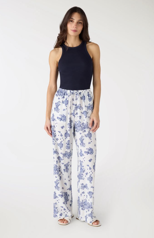 Boohoo Wide-leg trousers with paisley print-var white woll