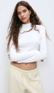 H&M - Mock Turtleneck Jersey Top