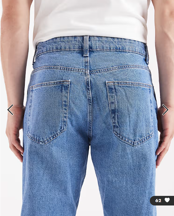 ONLY & SONS Edge straight fit jeans in mid blue