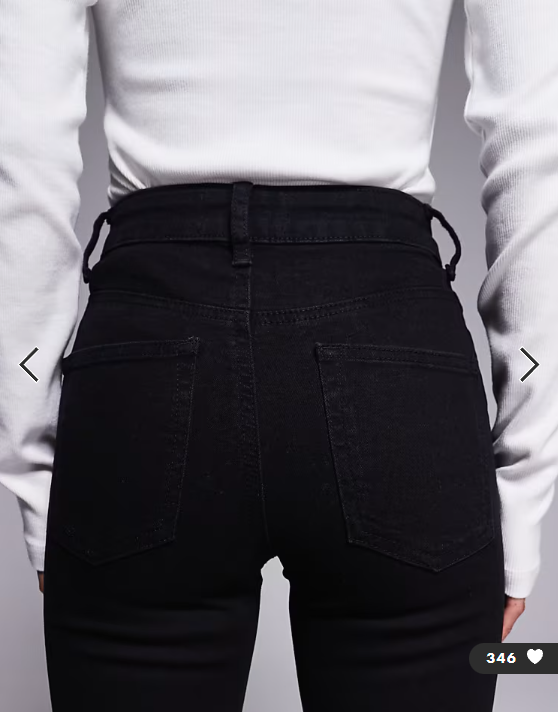 ASOS DESIGN Petite skinny jeans in black