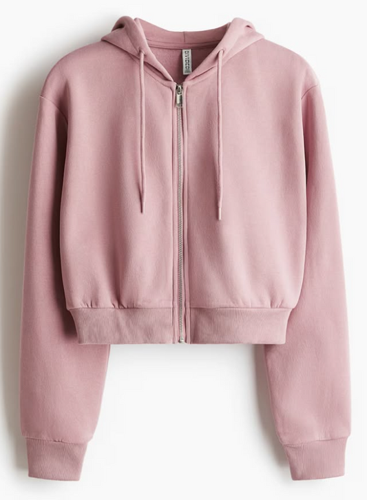H&M - SHORT HOODED SWEATSHIRT JACKET