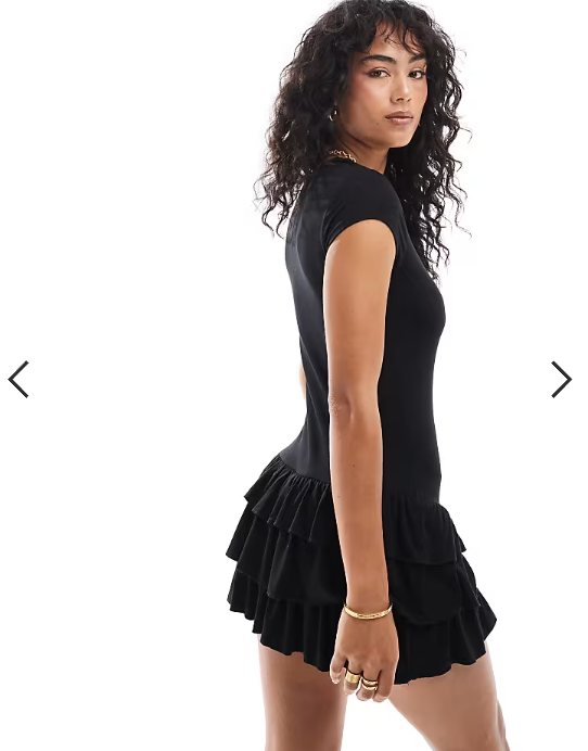COLLUSION ruffle mini dress