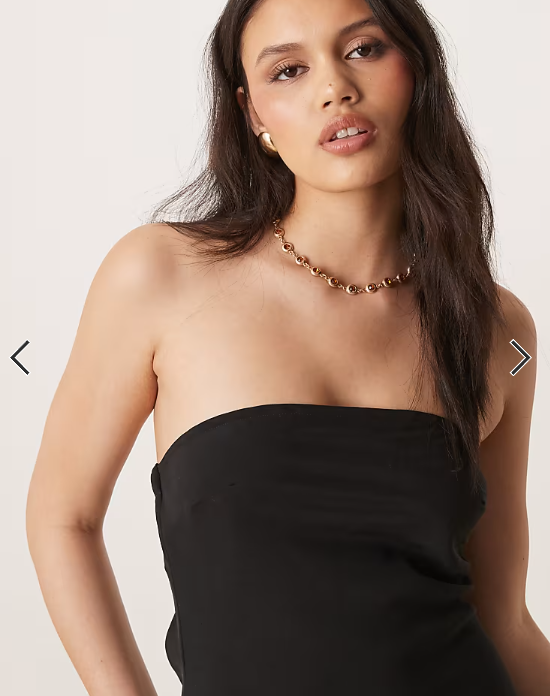 ASOS DESIGN bandeau maxi dress in black