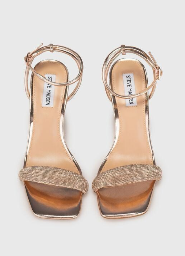 Steve Madden Entice-R Heeled In Rose Gold Sandal’s