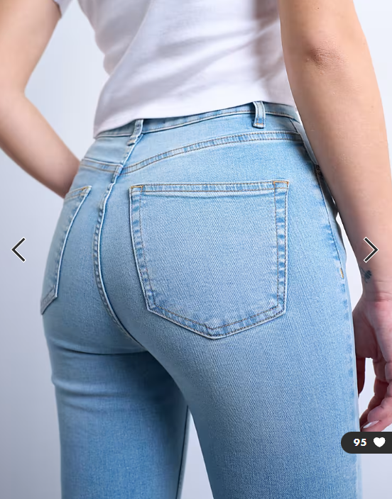 Topshop Hourglass Jamie skinny high rise jean in bleach