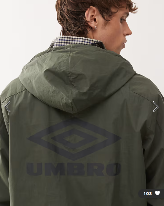 Umbro cagoule windbreaker jacket in khaki