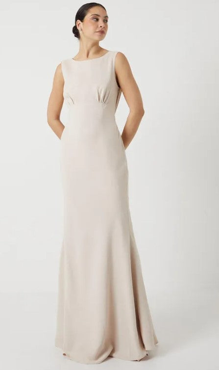 Cowl Back Fishtail Bridesmaids Maxi Dress