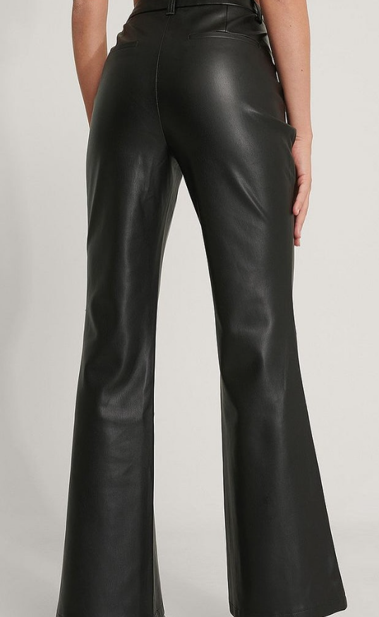Flared PU pants