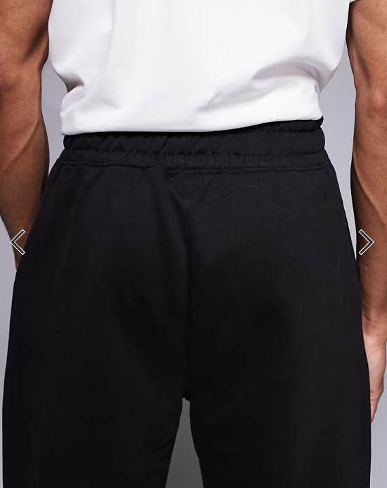 Courtside co-ord straight leg joggers in black with collegiate print