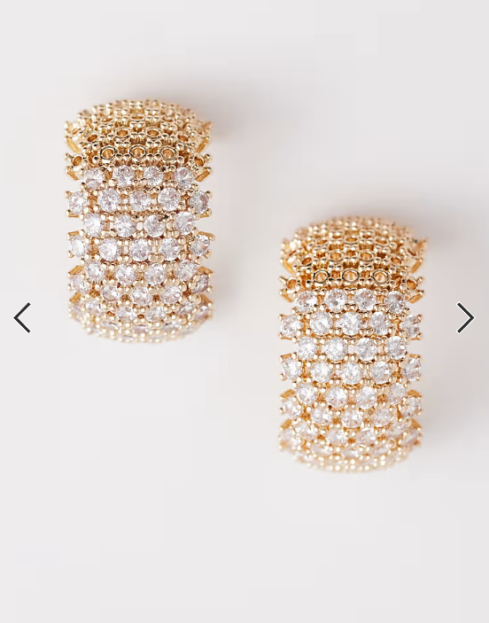 ALDO cammille pave chunky hoops in gold