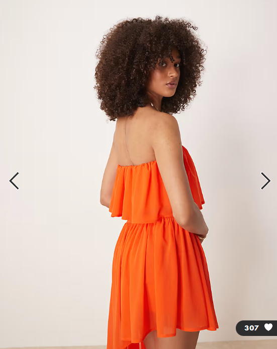 ASOS DESIGN – Orange bandeau-crop top