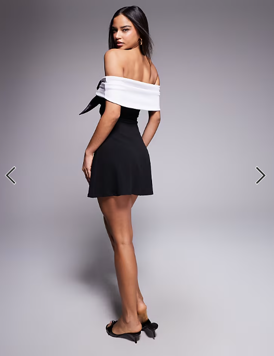 ASOS DESIGN 3D floral structured mini dress in mono in scuba-style fabric