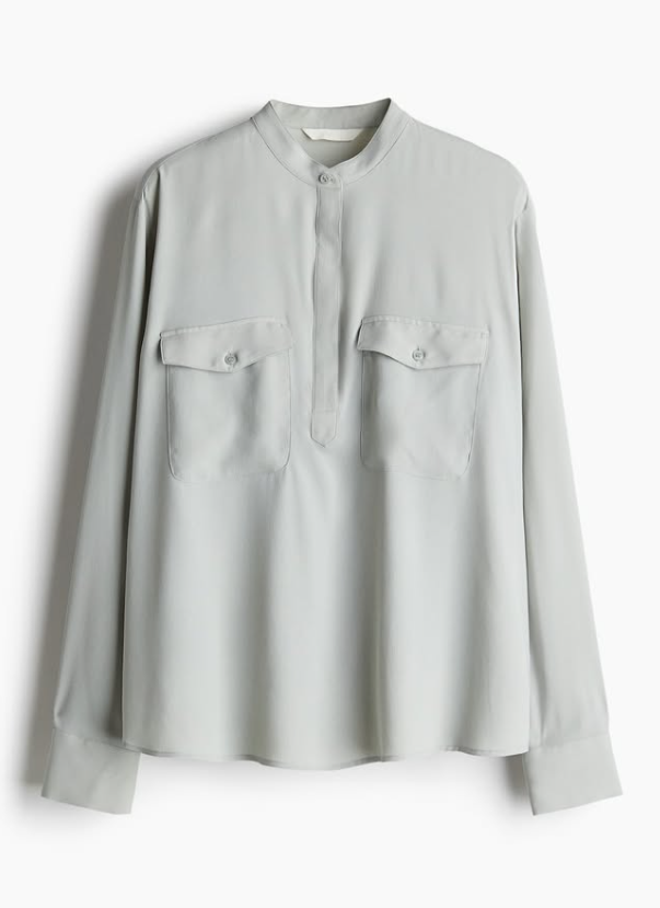 H&M - BAND-COLLAR BLOUSE
