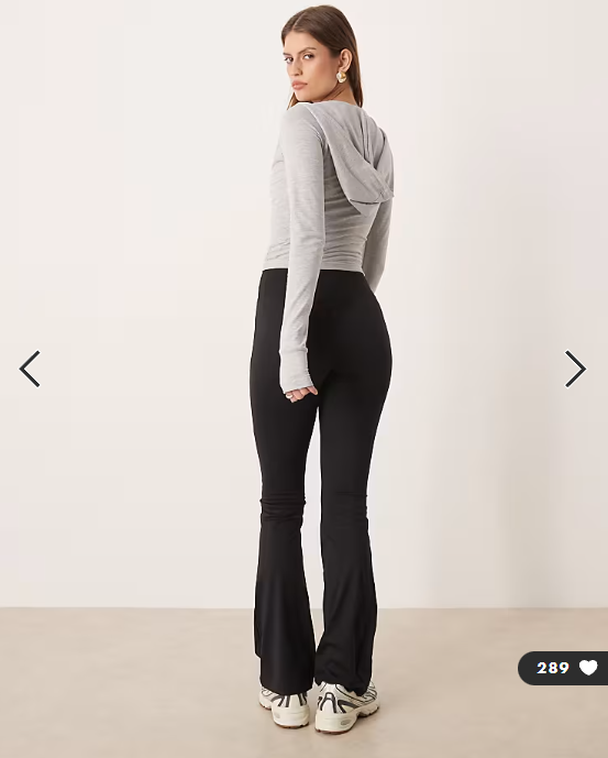 Gina Tricot flare soft leggings in black