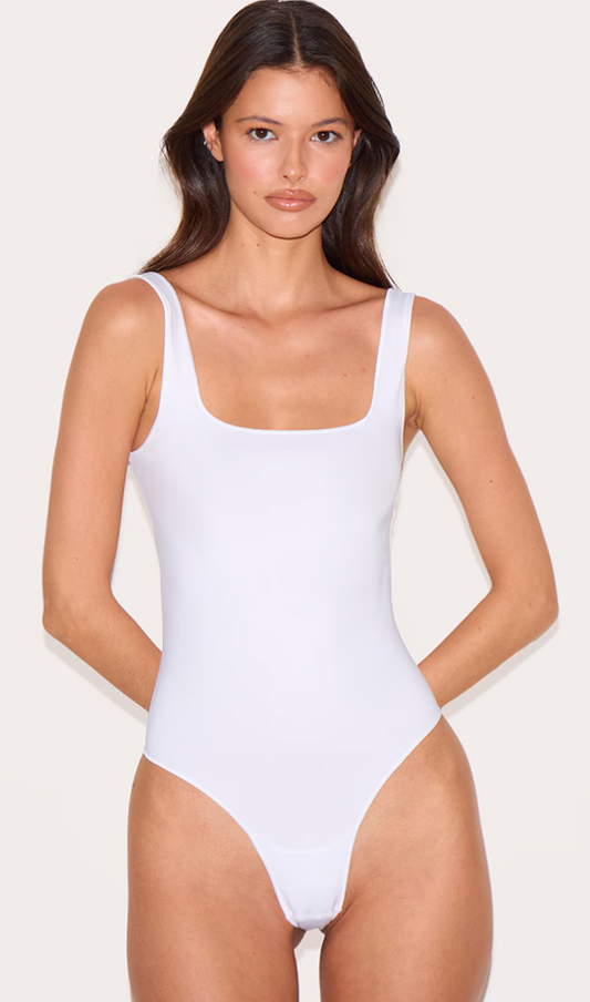 White Seamless Lingerie Bodysuit