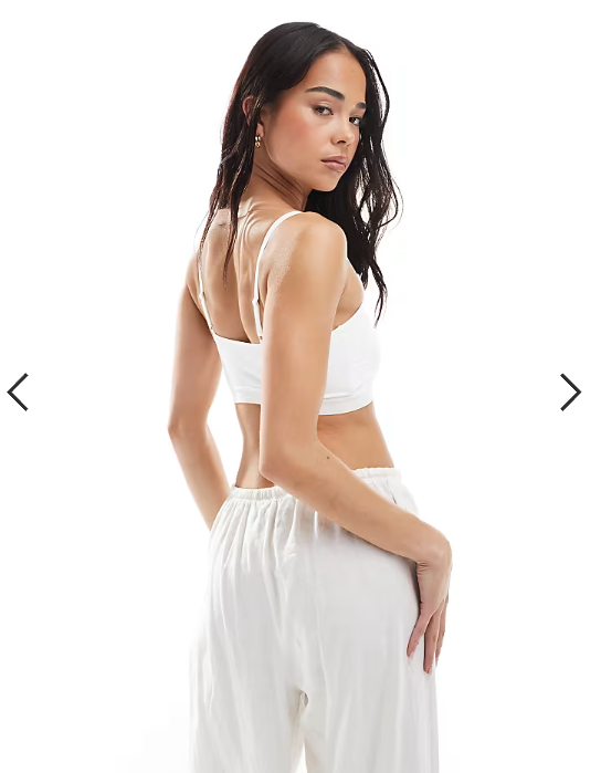 Pieces seamless bralette in white