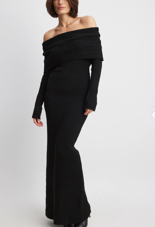 Off Shoulder Open Back Dress