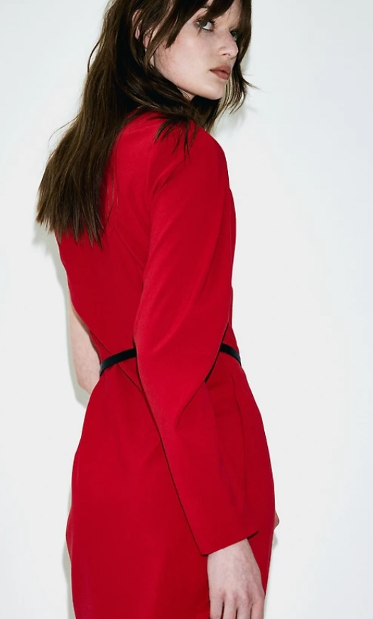 H&M - BELTED ONE-SHOULDER DRESS