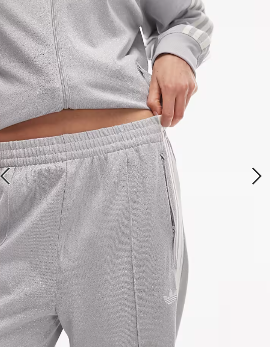 adidas Originals disco Firebird track pants in silver glitter - Exclusive at ASOS