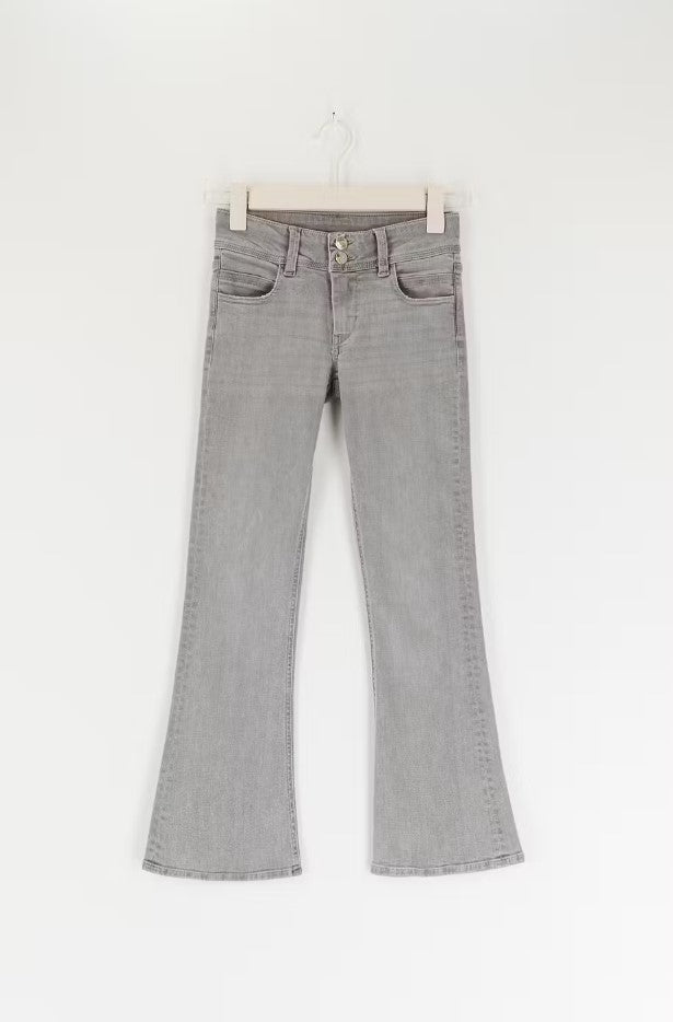 Low waist flare jeans - Grey