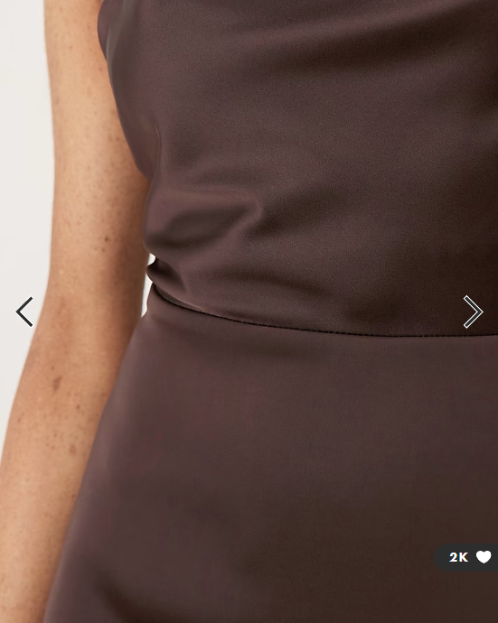 Vila satin cowl neck maxi dress in chocolate brown