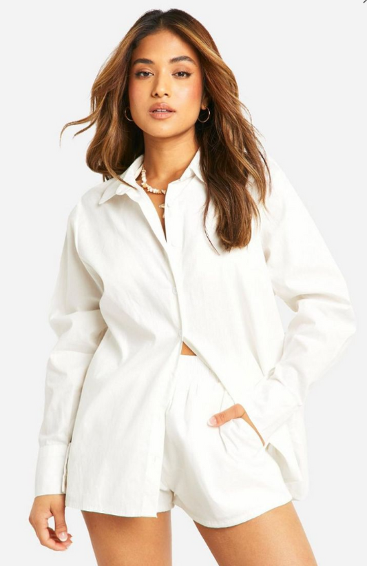 Boohoo Petite Beach Shirt