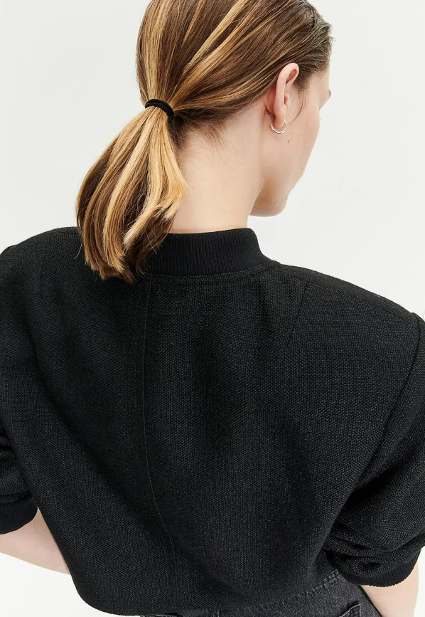 H&M-TEXTURED BOMBER JACKET