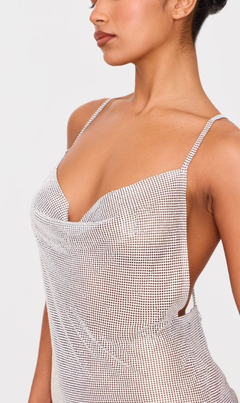Silver Chainmail Mini Dress