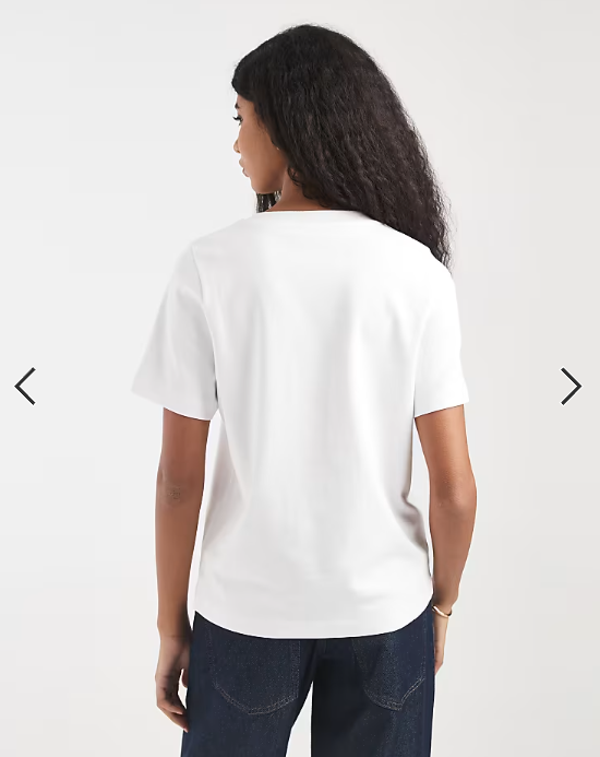 New Look premium girlfriend tee in white