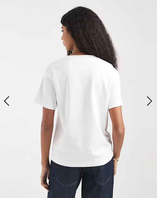 New Look premium girlfriend tee in white