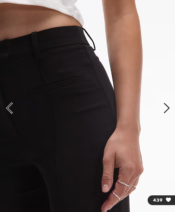ASOS DESIGN tailored slinky skinny flare trousers in black
