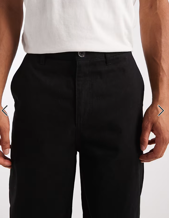 Threadbare loose fit trousers in black