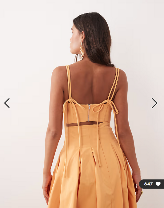 ARRANGE co-ord cami crop top in orange