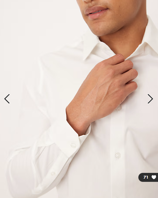 ASOS DESIGN skinny stretch work shirt in white