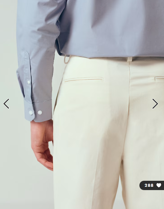 ASOS DESIGN tailored cotton rich relaxed tapered chino trousers in ecru with front pleats