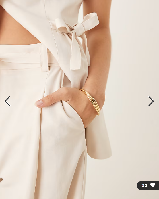 ASOS DESIGN linen blend tie waist trouser co ord in ivory