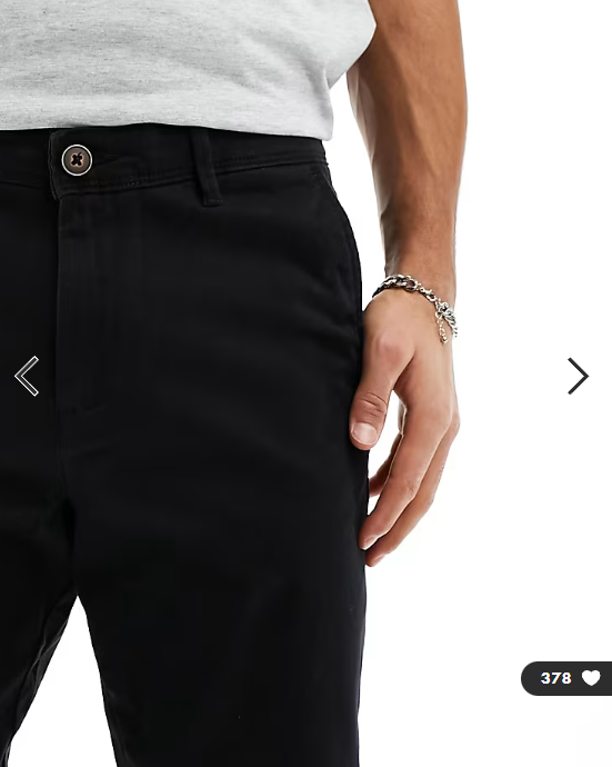 Jack & Jones Intelligence slim fit chinos in black