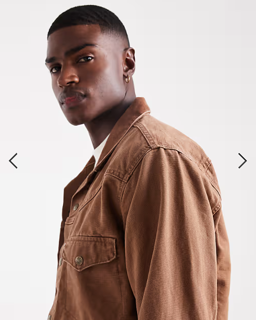 Levi's western shorthorn trucker jacket in tan