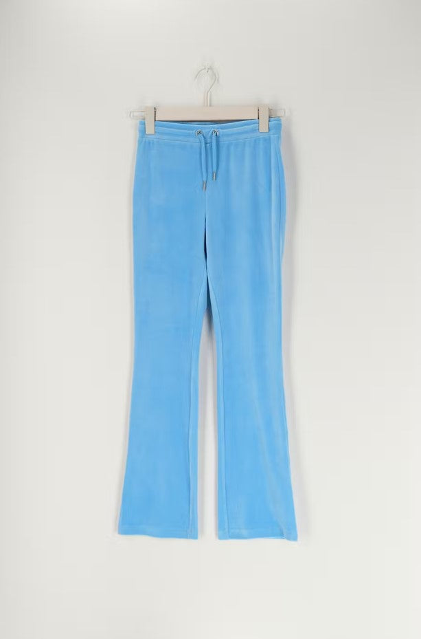 Y velour pants - Mid Blue