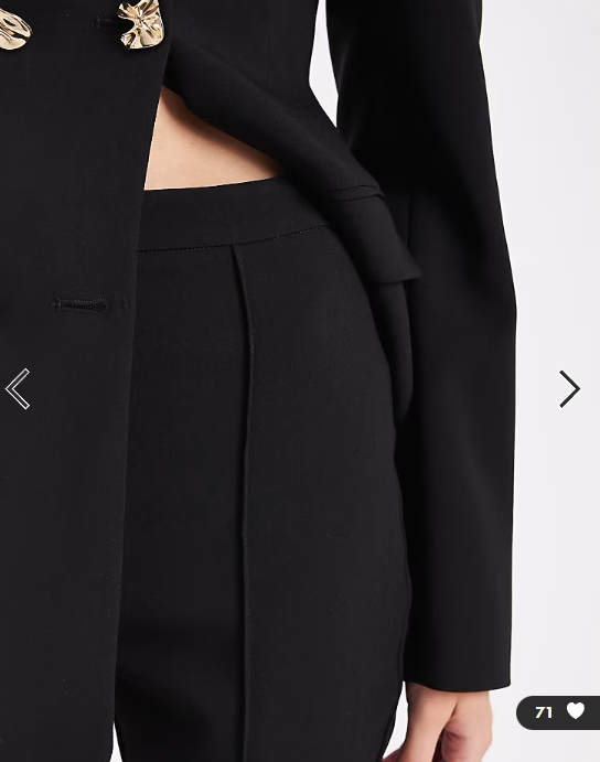 ASOS DESIGN tailored flare trousers in black