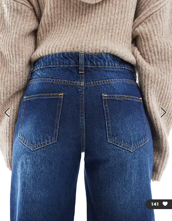 Daisy Street low rise boyfriend jeans in luna blue