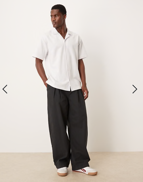 ASOS DESIGN heavyweight relaxed polo shirt in white soft touch.