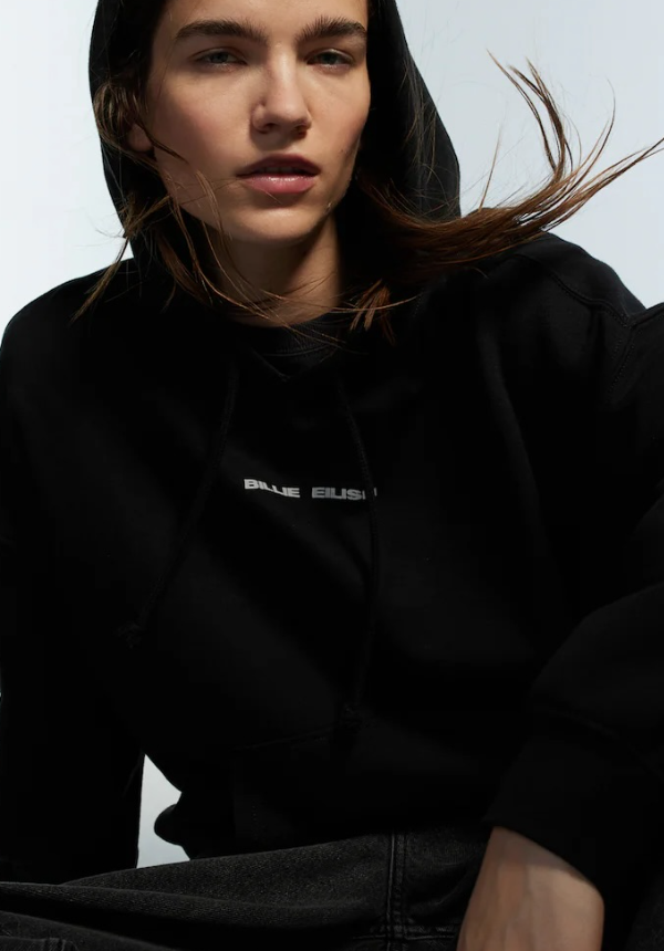 H&M - OVERSIZED PRINTED HOODIE- Billie Ellish