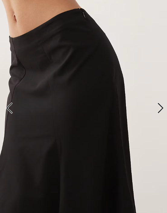 Weekday - misi skirt with slit in black