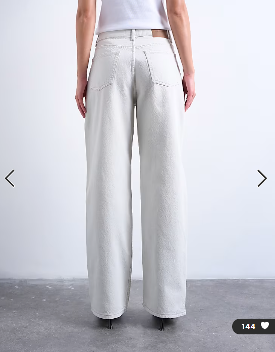 Topshop Column mid rise jeans in bone