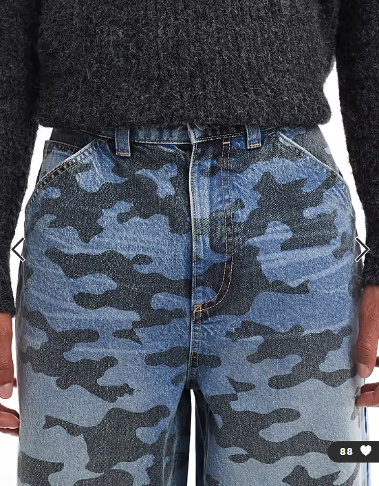 COLLUSION X007 xl baggy jeans in laser print camo